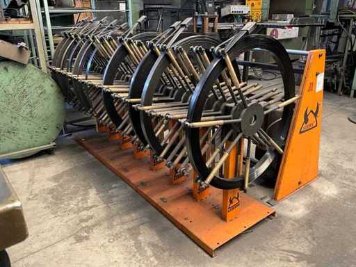 Stern 16-fold Steel strip unwinder unit with content