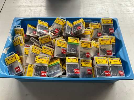 Rotadrill Verschiedene Schrauben Edelstahl, Messing und verzinkt (100x)