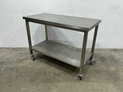 Mobiele RvS werktafel