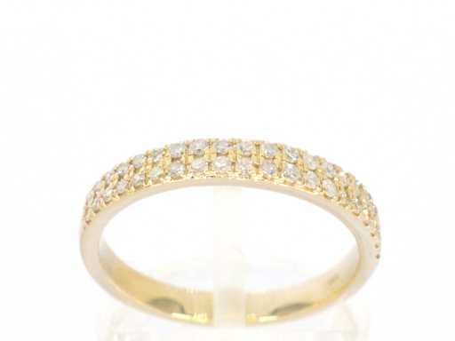 Gold Diamond Row Ring