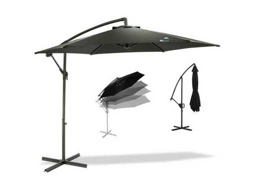 MaxxGarden 20492 Parasol Cantilever Parasol black - Ø300 cm 