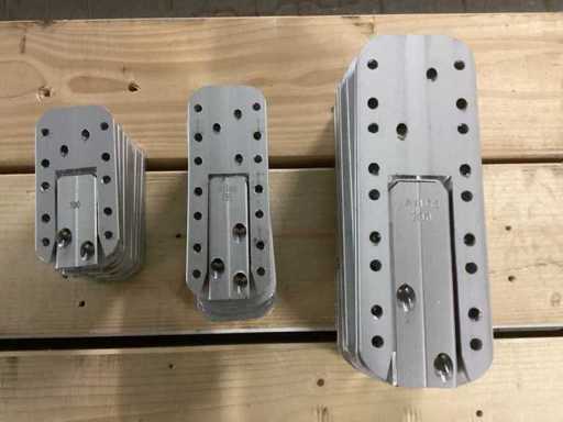 #2002# Mixed Lot Atlas Wooden Connector Sizes 200/135/100 // Dovetail made of aluminum with approval // used without screws 