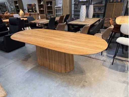 Teak ovaal tafel