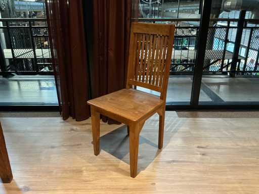 Teakhouten eetkamerstoel (5x)