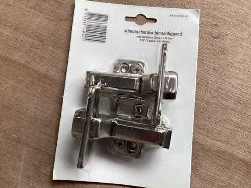 Starx inset hinge 35mm, with damping, 2 pack (70x)