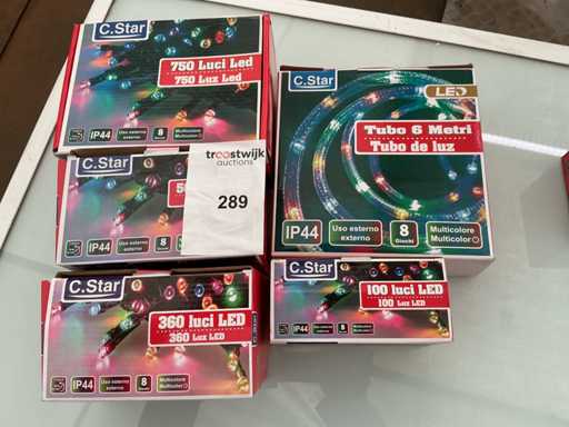 C.Star. Verschiedene LED-Weihnachtsbeleuchtungen. (5-fach)