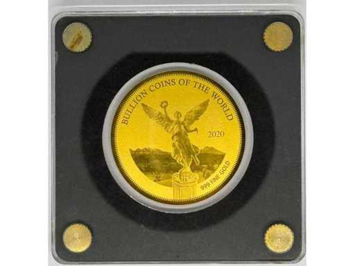 Gold 999 (1/200 oz) – 5000 Francs CFA "Victoria Angel – Bullion Coins of the World" Coin – Republic of Chad – 2020 – 40 mm