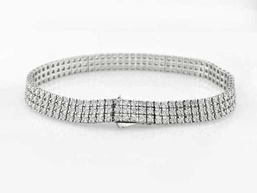 14 KT White Gold Bracelet With 5.07 Cts Lab Grown Diamond