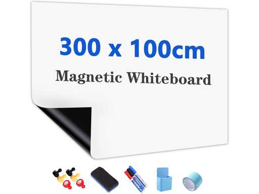 Magnetic Whiteboard Sticker 300x100 cm (x7)