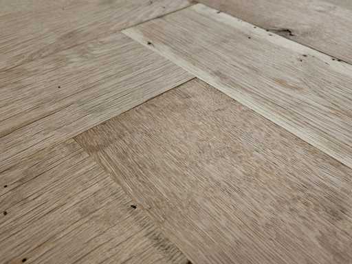 24 m2 parquet in quercia a spina di pesce solida - 1000 x 120 x 19 mm