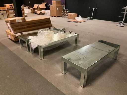 Tavolino da caffè in vetro (3x)