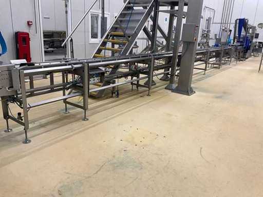 2014 Proseal Stainless Steel Flat Belt Conveyor System