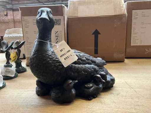 Ente mit Entenküken Dekorative Statue