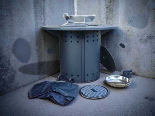 Houtskool Ambience barbecue/vuurtafel - compleet met accessoires