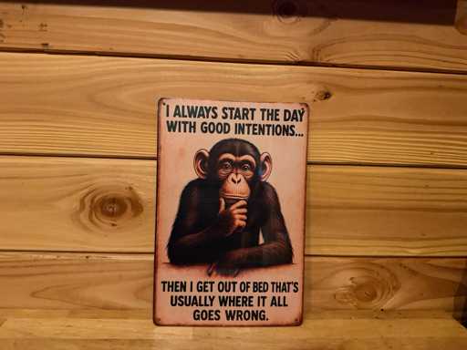 Metalen reclamebord 30x20cm