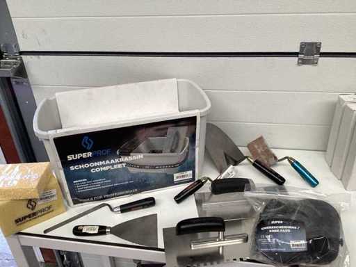 Partij metsel en tegel gereedschap, handgereedschap