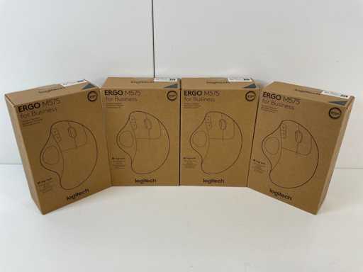 Logitech (M575) Ergonomic Wireless Trackball Business Mouses (New) (4x)