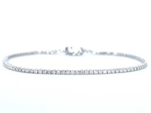 Bracelet de tennis en or blanc avec diamants 1,00 carat