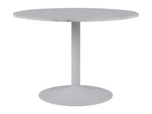 fonQ - Masa de dining din marmură Marmură - Ø 110 cm - Alb - Masă de dining