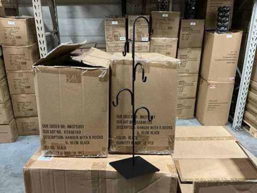 Partij hanger with 5 hooks H50cm black (120x)