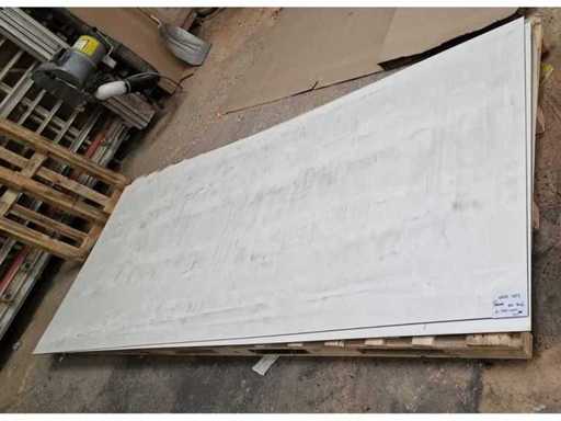 DEBO - Pannelli Trespa color crema bianco RAL 9001 3050x1300x6 mm (2x)