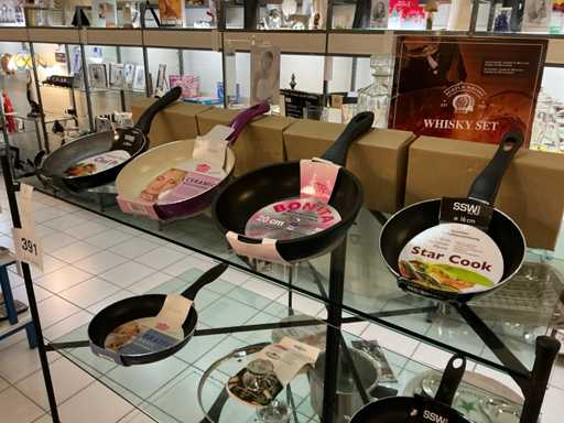 Ssw/Gsw Diverse pannen (9x), antispatdeksel en passend glazen deksel