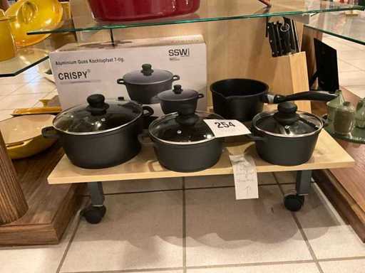 7-piece cooking pot set SSW+ knife set SSW