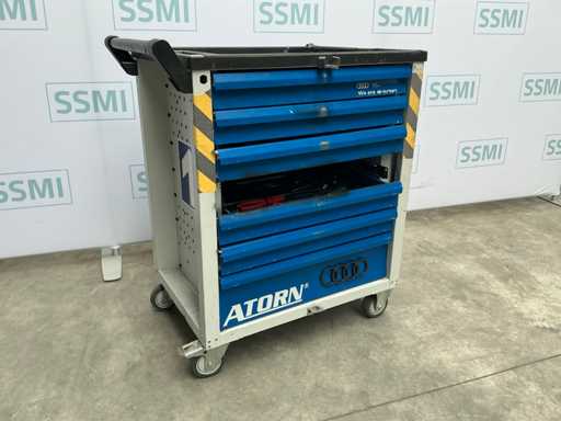 Maple 7 Drawer Tool Trolley