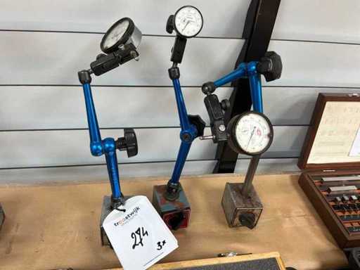 Manometro a quadrante con supporto magnetico (3x)