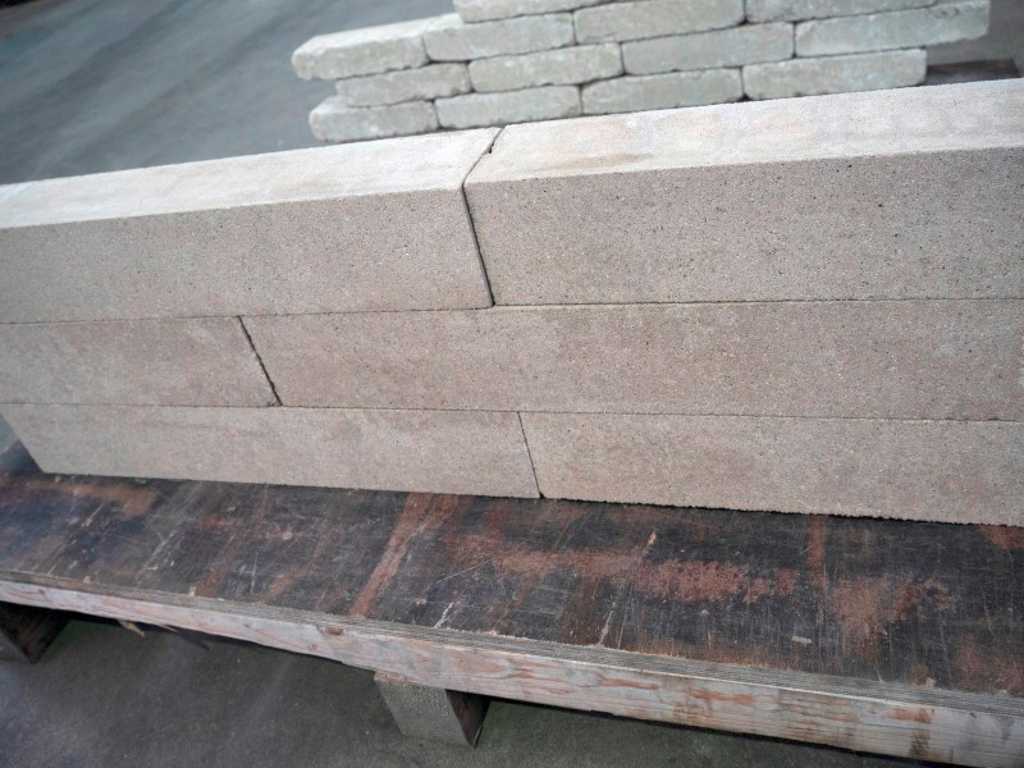 Betonnen muurblokken Greige 10x9x60cm 135 stuks