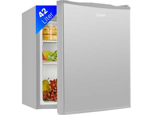 Mini Refrigerator, 42L, 2 Wire Shelves, KB7346, Stainless Steel