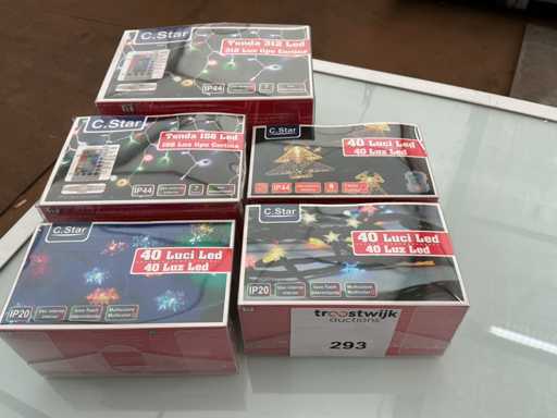 C.Star. Verschiedene LED-Weihnachtsbeleuchtungen. (5-fach)