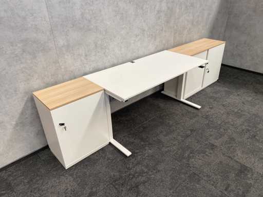 Wini - slingerbureau 160x80 met kasten