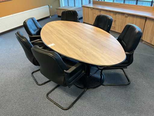 Conference table with chairs