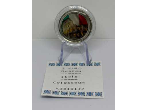 2 Euro Design Kolorowe Koloseum Włoch