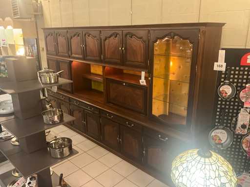 Wandmeubel in massieve kerselaar eventueel passend bij lot 188