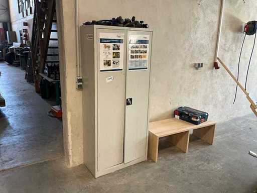 Schäfer Werstttschrank Blech grau 180x80x40cm 3 Fachböden