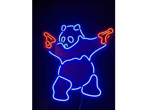 Banksy (d'après) - Néon Panda (2022)