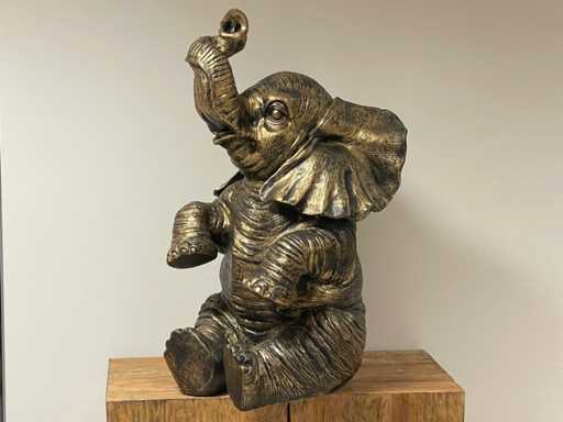 Olifant / Elephant zit H87cm Old Gold