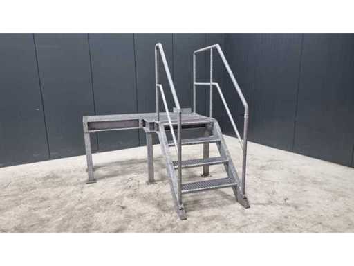 Steel platform with stairs