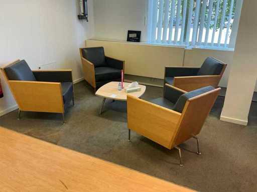 Lammhults Gunilla Allard 'Casino' Wachtkamer-fauteuil (4x)