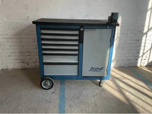 Gedore 1504 Établi avec étau et contenu