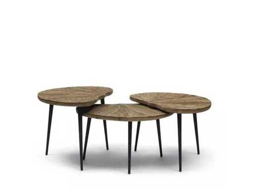 Set di tavolino da caffè Riviera Maison Palm Springs da 3 (5x)