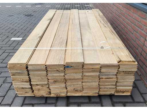 40m2 Afrikaans eiken vloerdelen 18 x 140 mm, lengte 210cm ( 136x ) 