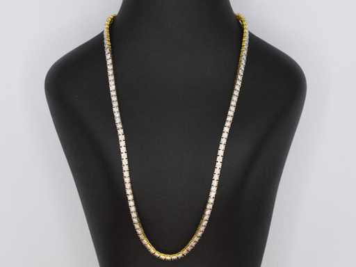 Gouden collier met diamanten 3.50 carat