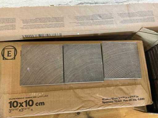 Wandtegel 10x10 cm ca. 0,7 m² (74x)