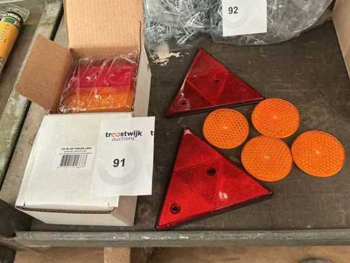 Wagenbeleuchtungsreflektor + 2 x LED-LED am Anhänger
