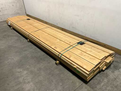 Vuren plank geschaafd - 480x19,5x1,8 cm (58x)
