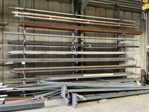 Large batch of steel profiles and metal remnants