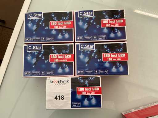 C.Star. Schutzart IP20. Innen- / Außenbereich, Weihnachts-LED-Beleuchtung. (5-fach)
